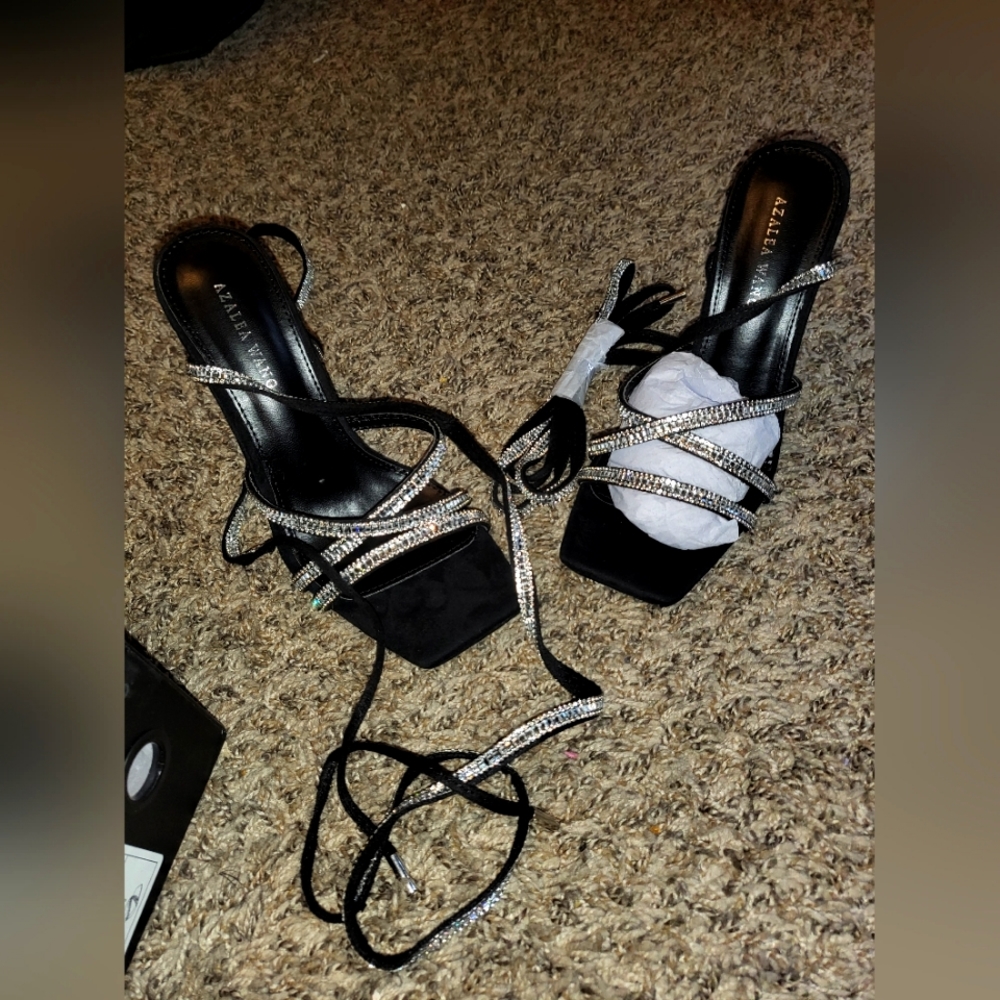 Dolls Kill x Azalea Wang Lunarlight-Black Heels (BNIB)(DEADSTOCK)(6)